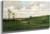 Landscape With Sheep, Shepherd And Wagon By Julian Onderdonk By Julian Onderdonk