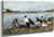 Laundresses On The Banks Of The Touques 22 By Eugene Louis Boudin