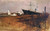 New York Harbor Steam Lighter By John Twachtman