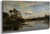 River Scene With Wooded Banks By Charles Francois Daubigny By Charles Francois Daubigny