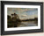 River Scene With Wooded Banks By Charles Francois Daubigny By Charles Francois Daubigny