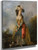 A Lady Walking With A King Charles Spaniel By Jean Frederic Schall