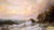 Rough Seas Near Snow Capped Mountains By William Trost Richards By William Trost Richards