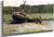 Salt Marsh Landscape With Two Children Near A Beached Sailboat And Dory By Dennis Miller Bunker