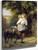 A Mother And Child With A Goat On A Path By Fritz Zuber Buhler