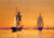 Ships In Boston Harbor At Twilight By William Bradford By William Bradford
