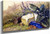 Still Life Basket, Foxgloves, Clothes And Other Objects By David Cox By David Cox