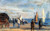 Strollers And Fishermen By The Outer Harbor By Eugene Louis Boudin