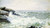 Surf Breaking On Rocks By William Trost Richards By William Trost Richards