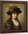 A Young Beauty With Feathered Hat By Emile Eisman Semenowsky Oil on Canvas Reproduction