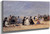 Trouville, Beach Scene11 By Eugene Louis Boudin