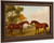 Two Horses In A Paddock By George Stubbs