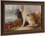 Two Terriers In A Landscape By George Armfield