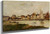View Of The Port Of Trouville, High Tide By Eugene Louis Boudin