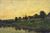 Village On A River Sunset By Charles Francois Daubigny By Charles Francois Daubigny