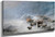 Winter, Through The Fells, Cumberland, The Drove In A Snowdrift By Thomas Sidney Cooper By Thomas Sidney Cooper