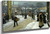 Winter In Kongens Nytorv, Copenhagen By Paul Gustave Fischer By Paul Gustave Fischer