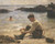 A Cadet On Newporth Beach, Near Falmouth With Another Boy In The Sea By Henry Scott Tuke