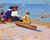 At The Beach By Edward Potthast By Edward Potthast