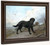 Black Retriever In A Landscape By Richard Ansdell