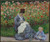 Camille Monet And A Child In The Artist's Garden In Argenteuil By Claude Oscar Monet