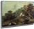 Cattle Watering In A Stream By Thomas Gainsborough  By Thomas Gainsborough