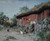 Chickens By The Barn By Johan Krouthen By Johan Krouthen