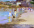 Children Playing At The Beach1 By Edward Potthast By Edward Potthast