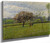 Flowering Apple Trees At Eragny By Camille Pissarro By Camille Pissarro