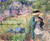 Girl In An Orchard By Henri Lebasque By Henri Lebasque