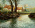 House By The Water's Edge By Fritz Thaulow