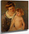 Jules Standing By His Mother By Mary Cassatt By Mary Cassatt