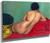 Nude From Behind On A Red Sofa By Felix Vallotton