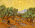 Olive Trees With Yellow Sky And Sun By Vincent Van Gogh