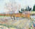 Orchard With Peach Trees In Blossom By Jose Maria Velasco