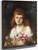 Auburn Haired Beauty With Bouquet Of Roses By Alexei Harlamoff