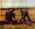 Peasant Man And Woman Planting Potatoes By Jose Maria Velasco