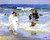 Playing In The Water By Edward Potthast By Edward Potthast