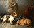 Spaniels In A Barn Interior By George Armfield