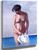 Bather Seen From The Front, Grey Background By Felix Vallotton