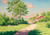 Summer Landscape With Red Cottage By Johan Krouthen By Johan Krouthen
