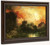 Sunset, Beyond The Cottage By Thomas Moran By Thomas Moran