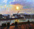 Sunset, Rouen By Camille Pissarro By Camille Pissarro