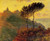 The Church At Varengeville, Against The Sunset By Claude Oscar Monet
