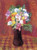 Bouquet In Purple Vase By William James Glackens  By William James Glackens Bouquet In Purple Vase By William James Glackens  By William James Glackens