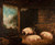 Three Pigs In A Byre By George Morland