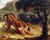 Tiger Growling At A Snake By Eugene Delacroix By Eugene Delacroix