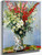 Bouquet Of Gladiolas, Lilies And Dasies By Claude Oscar Monet