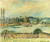 View Of Bazincourt, Flood, Morning Effect By Camille Pissarro By Camille Pissarro