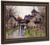 Villagers In The Rain, Near The Church By Gustave Loiseau By Gustave Loiseau